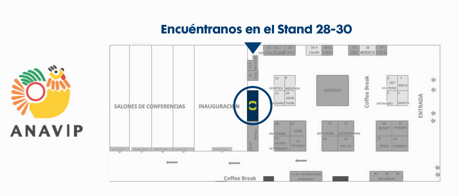 XXXIII Congreso Nacional de Avicultura stand 28, 29 y 30